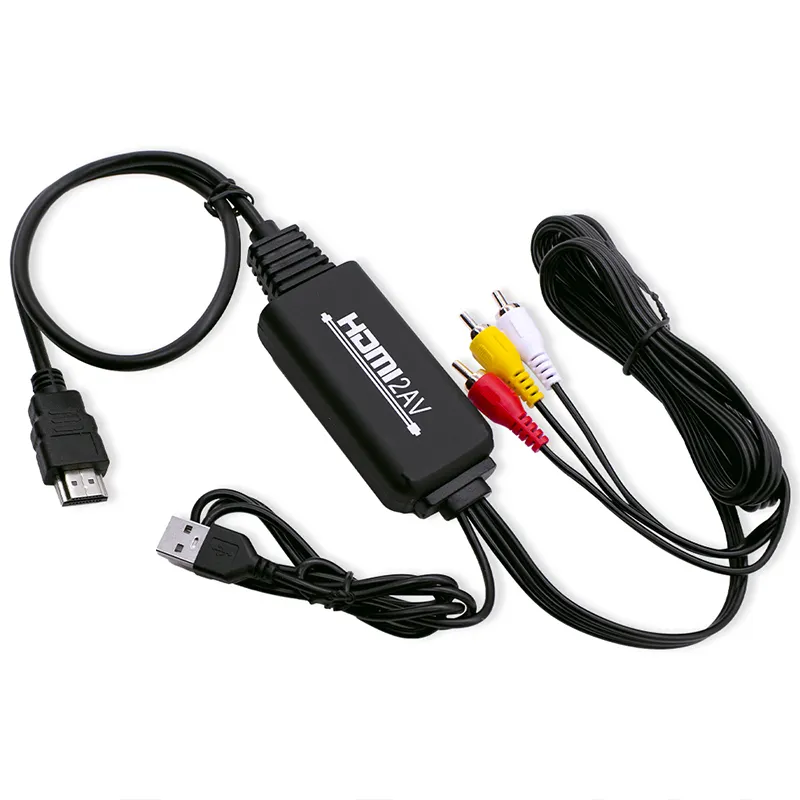 HDMI to RCA Conversion Cable HDMI to AV/RCA/CVBS Composite HDMI Input to Composite Output 1080P Compatible with Xbox PS4 PS3 DVD