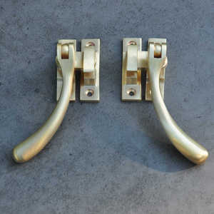 Cổ điển cũ Antique <span class=keywords><strong>Brass</strong></span> trang trí khuôn cửa sổ ốc vít cửa sổ khóa Reversible bên trong Mở Cửa Sổ xử lý - Product Image 4