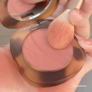 Amber Glass <b>Blush</b> Matte Orange Color Girlish Waterproof Nude Makeup Natural Milk Tea Apricot Sunburn - Product Image 1