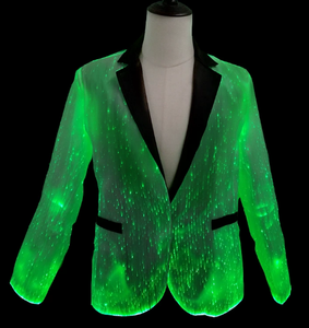 Veste de costume pour homme en fibre optique LED, lumineuse, changeante de couleur, pour soirée, mariage, scène - Product Image 4