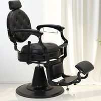 Chaise de barbier moderne multifonctionnelle réglable avec pompe hydraulique, chaise de coiffure ergonomique pour la coupe de cheveux