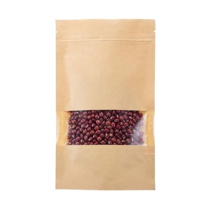 Sacs-cadeaux en papier <span class=keywords><strong>kraft</strong></span> brun personnalisé Emballage debout à fermeture éclair avec <span class=keywords><strong>sachet</strong></span> à fenêtre pour le stockage des aliments et les sacs de stockage - Product Image 6