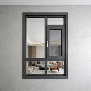 Fenêtre à battant <span class=keywords><strong>GUAPO</strong></span> GA26-337, résistante à l'humidité et à la corrosion, en alliage d'aluminium, double vitrage trempé, insonorisée - Product Image 2