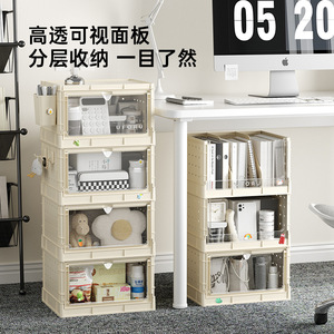 Estante de Almacenamiento Multicapa Bajo Escritorio para Oficina, Hogar y Estudiantes con Paneles Frontales Transparentes y Compartimentos Ajustables - Product Image 2