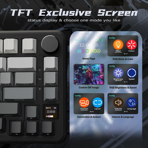 Tấn Công Cá Mập X85 Pro Tri-Chế Độ 75% Gasket Bàn Phím Cơ Khí Với Màn Hình Tft Với Núm Trao Đổi Nóng Bàn Phím - Product Image 3