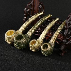 Groothandel Antieke Koperen Pijp Camee Messing Sigaret Ambachten Collectie - Product Image 2