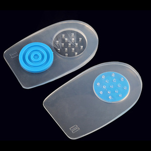 Gel di <span class=keywords><strong>Silicone</strong></span> tacco tazze inserti per scarpe assorbimento degli urti tacco piede sollievo dal dolore sportivo Comfort plantare efficace plantare - Product Image 4