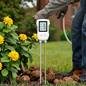 Nouveau testeur de sol numérique 3-en-1 pour jardin, ferme et serre, mesure la température, l'humidité et le pH avec batterie alcaline - Product Image 6
