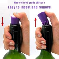 Bouchon de bouteille en silicone réutilisable, bouchon de bouteille de vin rouge, scellant, qualité alimentaire sans BPA pour accessoires de cuisine et de bar