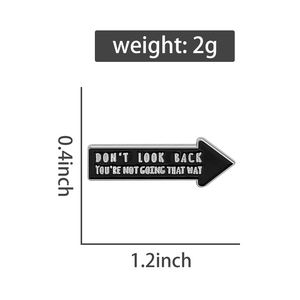 No mires hacia atrás, no vas por ese <span class=keywords><strong>camino</strong></span>, Pin esmaltado, fomenta una actitud positiva, broche, solapa, mochila, insignia, regalo Punk - Product Image 6