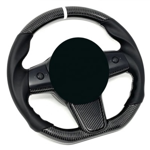 Pièces de course pour voitures, housse de volant de voiture en fibre de carbone, fabricant de volants de voiture, volant de bateau pour <span class=keywords><strong>Tesla</strong></span> <span class=keywords><strong>Model</strong></span> 3 - Product Image 2