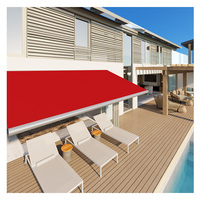 Bras incurvé en alliage d'aluminium Télécommande électrique Pare-soleil pliable Étanche à la pluie Extérieur rétractable Auvent de patio Abat-jour de balcon