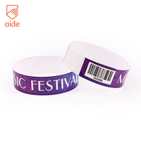 Bracelets personnalisés Bracelets synthétiques en papier Étanche Jetable Identification Bracelet synthétique Billets pour événements Fête