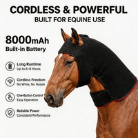 Enveloppe de cou pour cheval rechargeable à infrarouge, 228 LED, 3-en-1, dispositif de thérapie par lumière rouge pour équidés