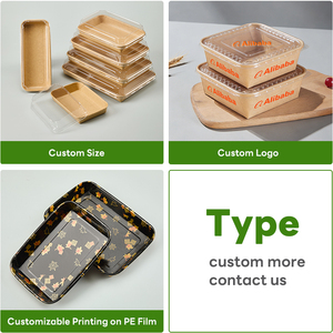 Assiettes rectangulaires jetables en papier kraft, style rustique, pour baby shower, fête de camping, anniversaire, fournitures de fête, fabriquées en Chine - Product Image 4