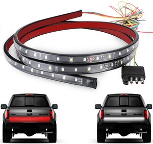 Barra de luz de puerta trasera Flexible para maletero rojo y blanco de 60 ", señal de giro de freno inverso, tira de luces LED para correr, 1,2 M y 1,5 M - Product Image 1