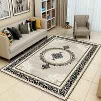 Tapis de tapis de velours cristal doux et résistant à la saleté aux lignes minimalistes pour la décoration de la maison chambre et le salon