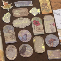 Personnalisé de haute qualité feuille d'or Vintage éphémères Pack lettres Art papier autocollant, Scrapbook lettres Journal déco planificateur autocollants