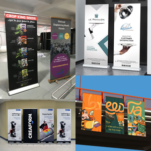 Bannière rétractable personnalisée imprimée en UV avec cadre en aluminium, affichage pour événements et commerce de détail, usine d'impression UV au Vietnam - Product Image 2