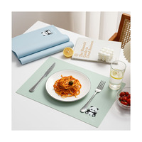 Sets de table en caoutchouc classiques personnalisés, épaisseur 3 mm, qualité alimentaire, pliables pour enfants