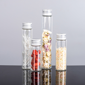 Flacon en <span class=keywords><strong>verre</strong></span> tubulaire avec bouchon à vis en aluminium 115 mm 116 mm 120 mm Tube en <span class=keywords><strong>verre</strong></span> pour bonbons épices comprimés - Product Image 2
