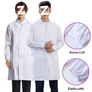 <span class=keywords><strong>Camice</strong></span> da Laboratorio in Lino Bianco Dobby a Maniche Lunghe, Unisex per Studenti di Medicina, Protezione Chimica, Antipolvere, Tuta Rinforzata, Vendita Diretta dalla Fabbrica - Product Image 1