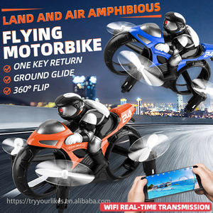 EPT 2.4G Rc 360 Flip tanah terbang & langit amfibi berkendali jarak jauh mainan Drone sepeda motor untuk anak-anak - Product Image 3