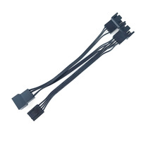 Câble répartiteur PWM 1 vers 3, adaptateur triple 4 broches pour refroidisseurs de CPU, contrôle de la vitesse et alimentation stable pour connecteur de carte mère unique