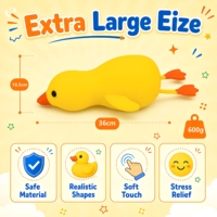 Nouveau jouet anti-stress en forme de canard en TPR, super mignon, taille jumbo 36cm*16.5cm, pour les enfants de 5 à 7 ans et tous les âges