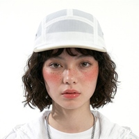 Gorra de Running Personalizada con Logotipo Reflectante, Gorra de 5 Paneles con Visera Corta, Resistente al Agua, de Secado Rápido, de Nailon