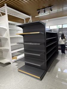 Factory Price YuanHong Multi-Layer Steel Epoxy Powder Coated Supermarket Gondola Shelves Double-Sided L-Shaped Adjustable Height - Product Image 4