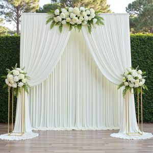 Rideaux de fond de scène en gros 1,5 m x 3,6 m, 2 panneaux, sans plis, pour décoration de fond photo de cérémonie de mariage - Product Image 3