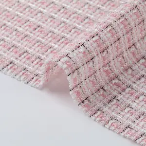 Fabric wholesale suppliers boucle fabric of tweed cationic knitted tweeds wool fabric for shawls