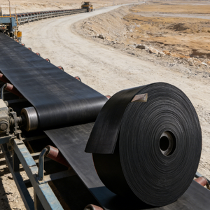 สายพานลำเลียงยางทนความเย็นสำหรับงานก่อสร้างทางหลวงที่ที่ราบสูงทิเบตของ BOTHWIN พร้อมระบบตัดสำหรับการขนส่งวัสดุผสมแช่แข็ง - Product Image 1