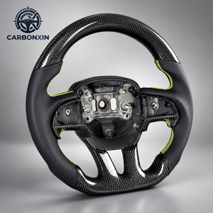 Volante de Fibra de Carbono Forjado con Cuero para Dodge Charger Challenger Scat Pack Volant Paddle Shifters Magnum Beadlock Dart - Product Image 1