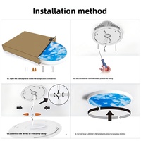Plafonnier LED moderne et créatif, ciel bleu, nuages blancs, pour chambre à coucher, éclairage domestique