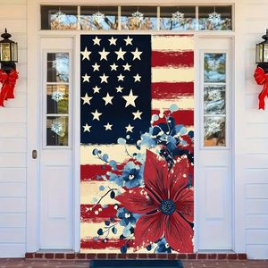 Bannière de <span class=keywords><strong>porte</strong></span> d'entrée « La maison des libres grâce aux courageux » pour le Jour de l'Indépendance et le Jour des Vétérans - Product Image 4