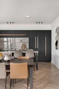 Gabinetes de Cocina Modernos con Diseño Nuevo, Elementos Metálicos con Terraza Tipo Isla para Villa, Mueble de Cocina de Madera, 15 Años de Experiencia de Fábrica - Product Image 5