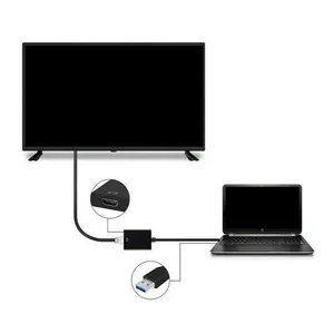 Kabel adaptor konverter USB 1080 ke HDMI male ke female, kabel adaptor kecepatan tinggi 5 Gbps untuk laptop 3.0 P