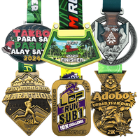 Medalla Personalizada para Maratón Nocturno de Mwanza, 5K Donut, 10K Diamond, Medallones Metálicos, Artesanía Deportiva, Medallas y Trofeos Personalizados