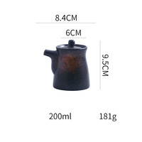Botella de Condimento para Restaurante Japonés, Dispensador de Salsa de Soya de Cerámica con Tapa para Sushi Izakaya