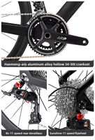 Sepeda Balap Karbon Ringan Baru 700C 22 Speed Rangka Aero 30mm Roda Karbon T47 Rem C Sepeda Di Bawah 9kg untuk Latihan Balap