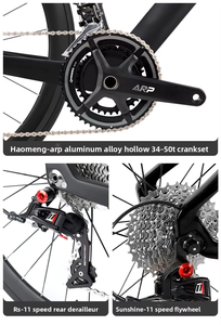Nieuwe lichtgewicht carbon racefiets 700C 22 versnellingen Aero frame 30mm carbon wielset T47 C-rem fiets onder de 9kg voor race en training - Product Image 3
