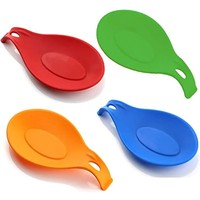 Repose-cuillère en silicone/plateau ustensile résistant à la chaleur/plateau porte-cuillère
