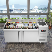 Station de barman pour cocktails commerciaux personnalisés Comptoir en acier inoxydable pour électrique à prix compétitif vente directe d'usine
