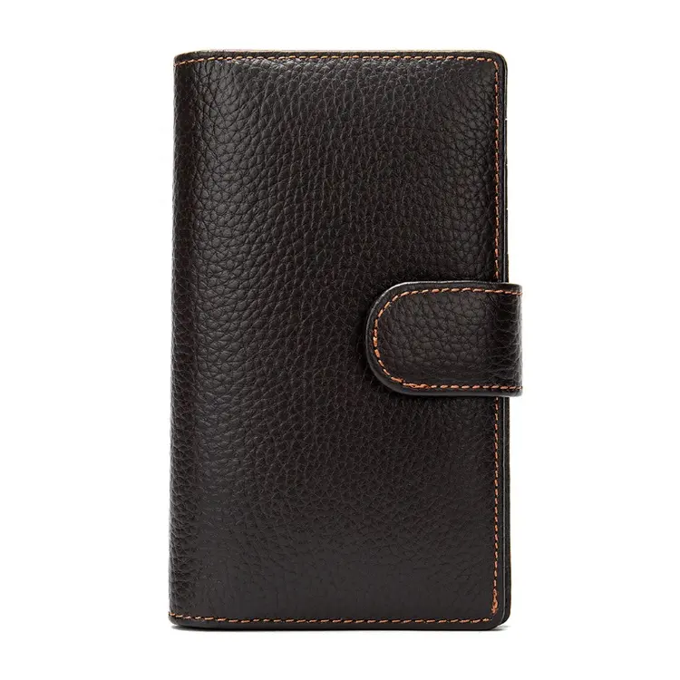 Wholesale custom branded cow leather wallet organizer for men