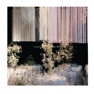 <span class=keywords><strong>Rideau</strong></span> de porte <span class=keywords><strong>à</strong></span> cordes Tassel Fringe <span class=keywords><strong>rideau</strong></span> de plafond de mariage pour Salon blanc et rideaux transparents pour événement - Product Image 1