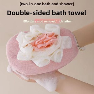 Peeling çift taraflı yumuşak cilt dostu vücut kullanımı için banyo eldivenleri havlu yetişkin çift amaçlı banyo malzemeleri - Product Image 3