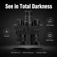 Meilleures ventes : Lunettes de vision nocturne 4K, étanches IP65, lampe tactique avec SOS, portée de 600 m dans l'obscurité totale, en stock