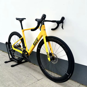 Vélo <span class=keywords><strong>de</strong></span> route DFQ en carbone intégral super léger <span class=keywords><strong>de</strong></span> 61 cm, grandes tailles, 24 vitesses, roues en carbone, guidon intégré, frein à disque, 386bb Racing - Product Image 2